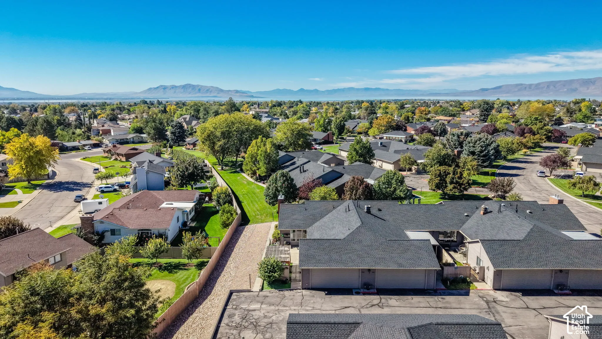 Expansive residential community with established landscaping and paved roadways