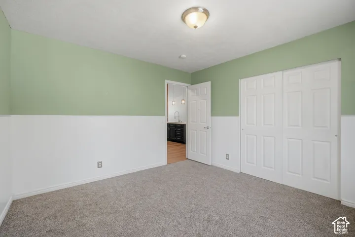 Two-tone painted walls with lower wainscoting