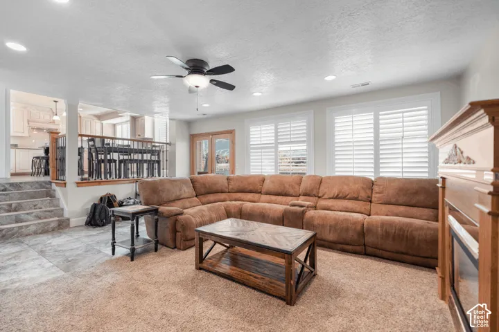 Recessed lighting and ceiling fan