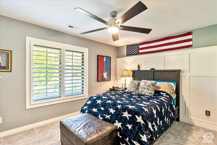 Window with white plantation shutters
