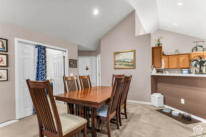 Vaulted ceilings with recessed lighting