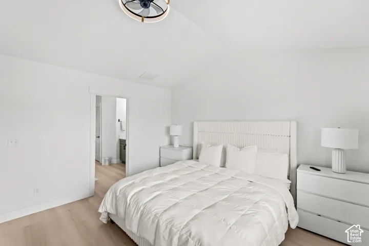 Recessed ceiling light with a modern fan