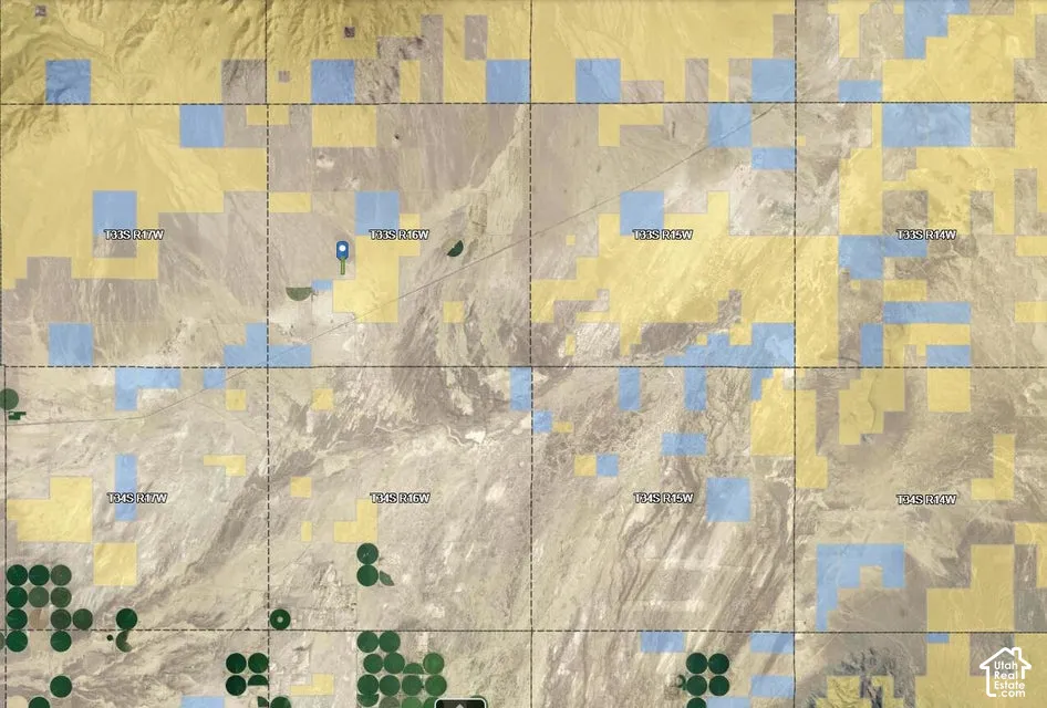 Property Map. Displaying land parcels with varying classifications and grid coordinates