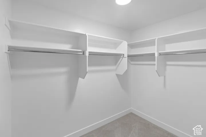 Built-in closet shelving and hanging rods