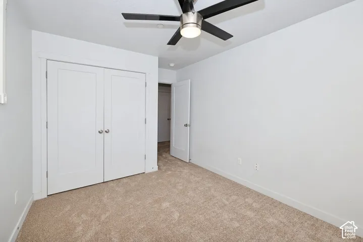Neutral wall color and plush carpeting
