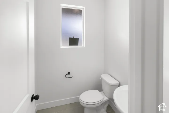 Half bath on the first floor