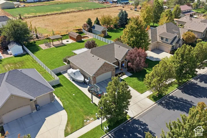Single-story residence with a brick facade and attached garage