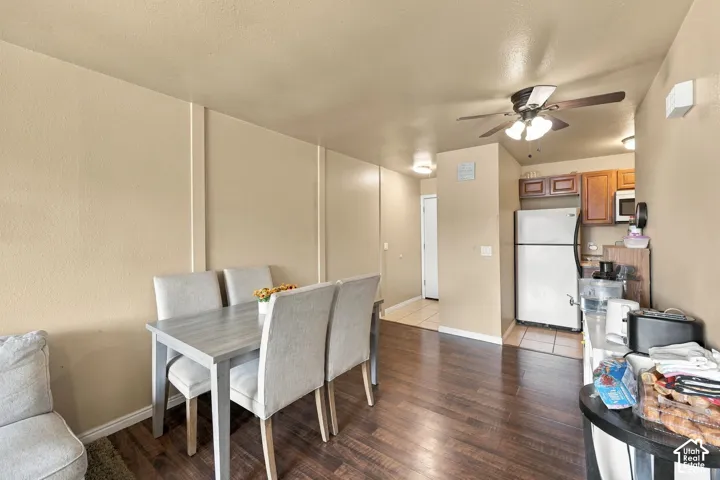 Wood-finish flooring throughout the main living area