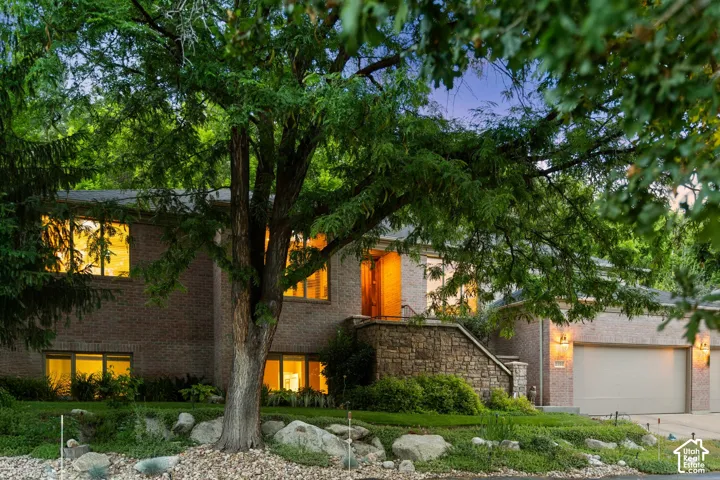 Brick and stucco exterior with stone accents