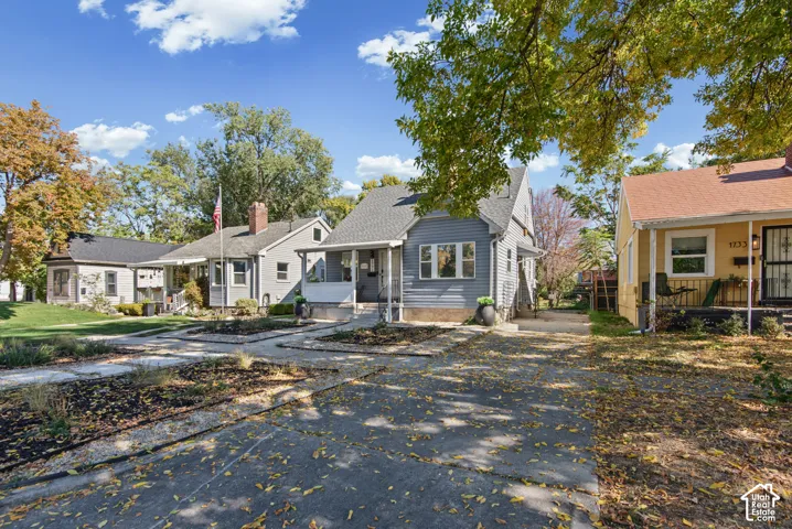 Paved driveway providing off-street parking