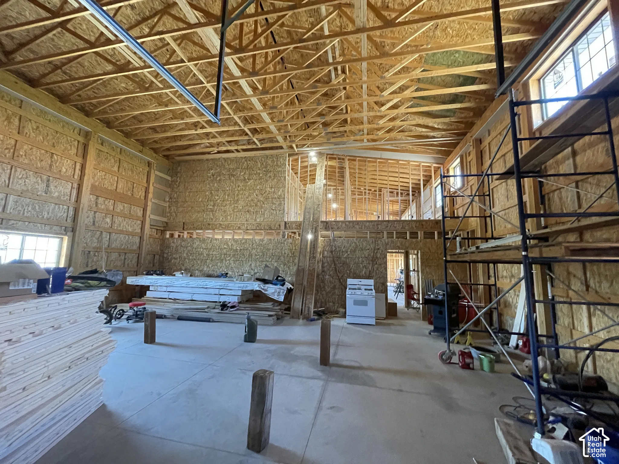 Garage featuring heated floors