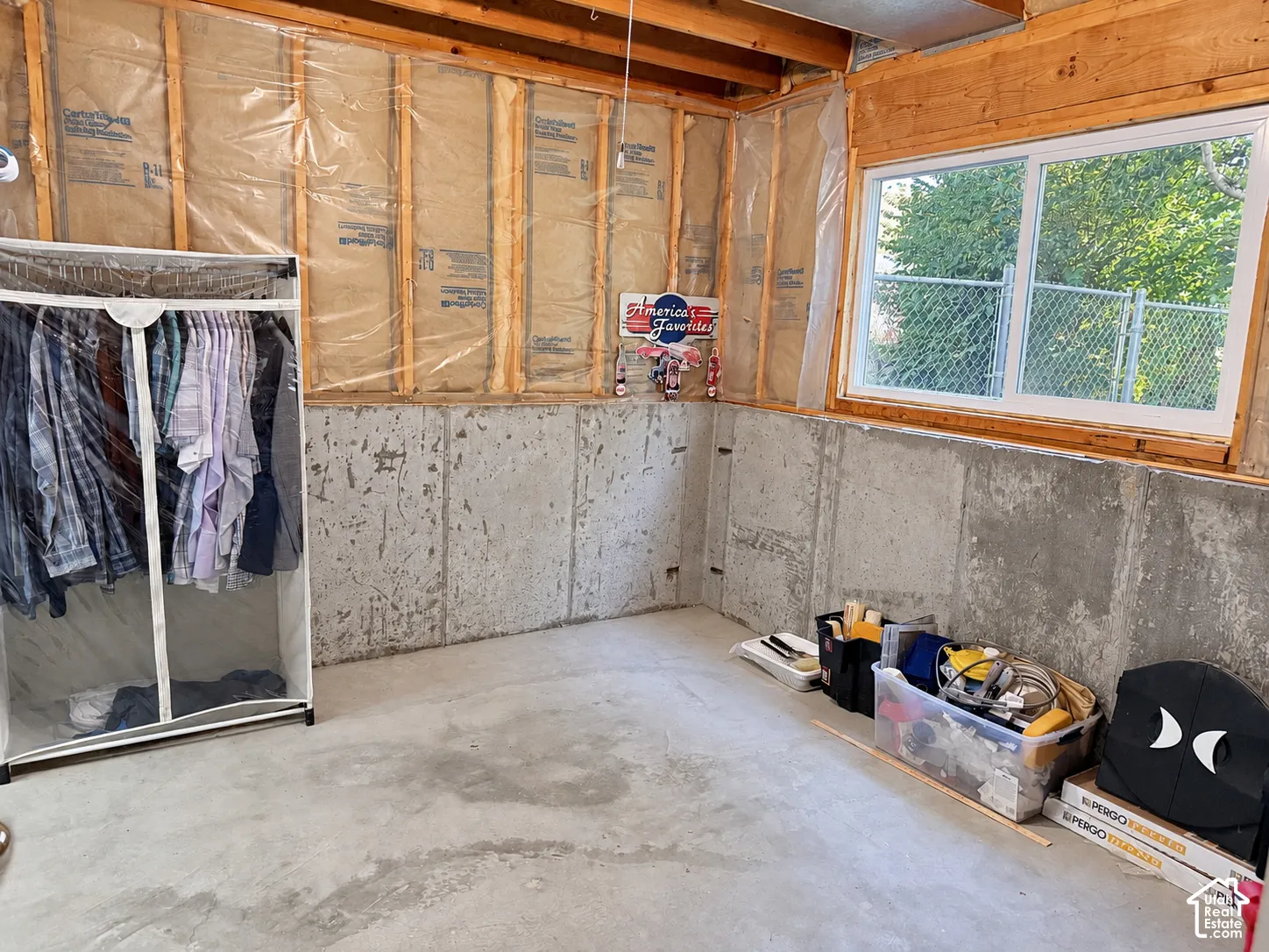Unfinished bedroom