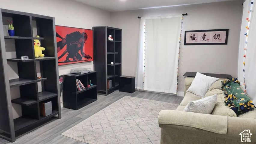 Wood-finish flooring throughout