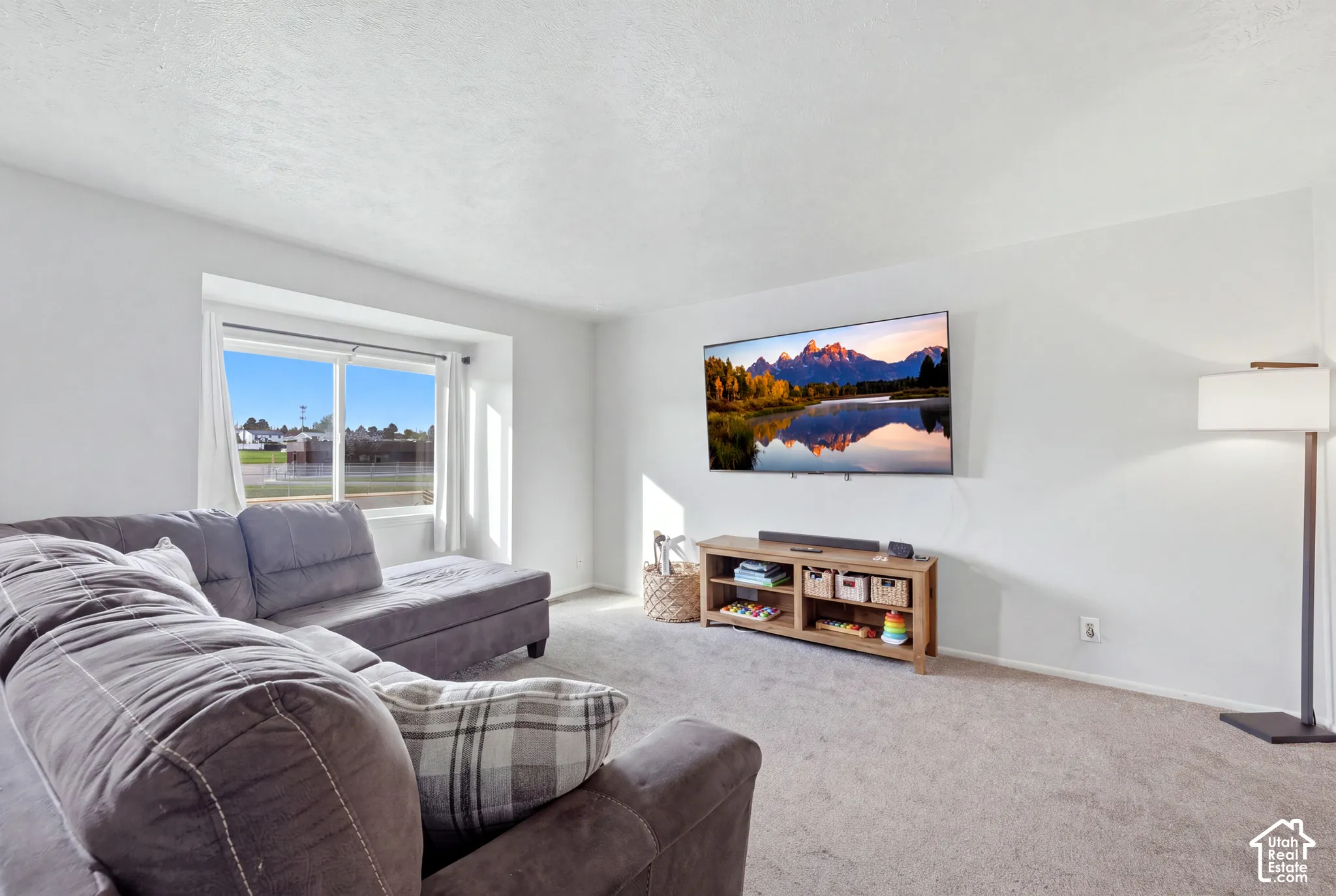 Recessed window with a spacious sill and natural light