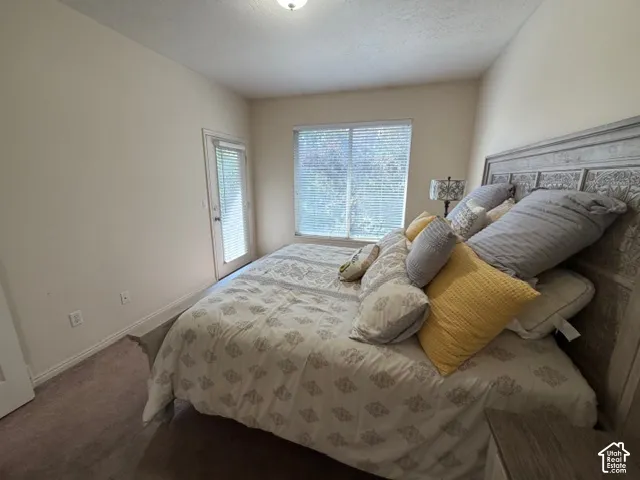 Neutral-toned walls complement plush carpeting