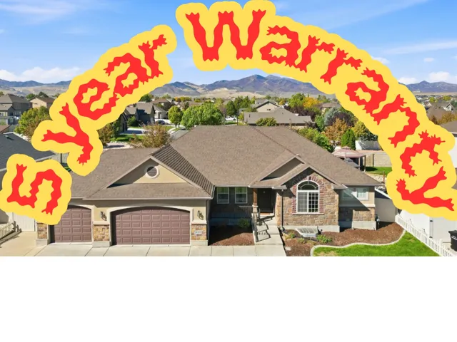 Promotional Image. Displaying a single-family residential structure with a "5-year warranty" overlay
