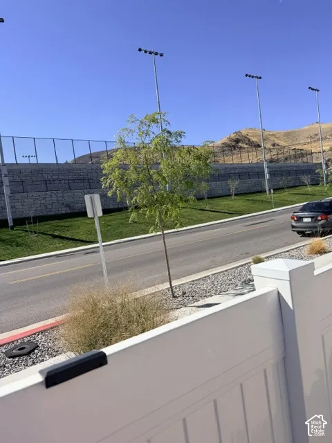White privacy fence with post cap
