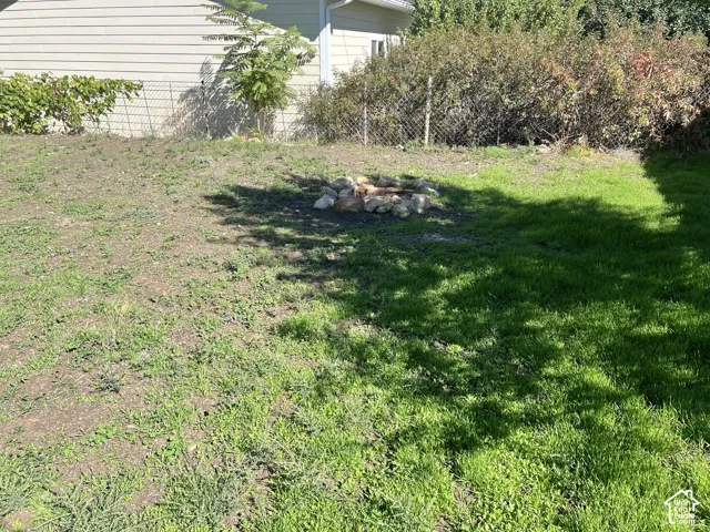 Fire pit in the backyard