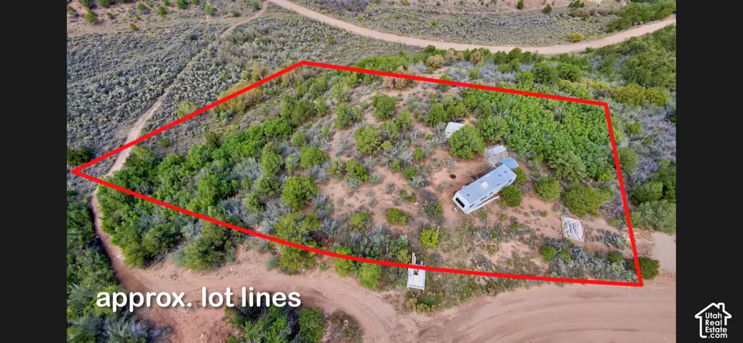Approximate Lot Lines as seen from drone wide-angle lens