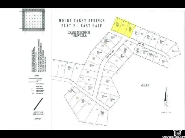 General Plat Map - Unassigned county official street address:  approx.1114 N. Lewis Drive  Tabiona, UT  84072