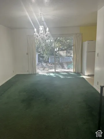 Sliding glass door leading to the exterior