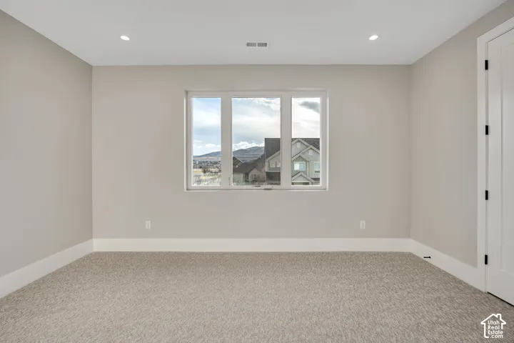 Recessed lighting with light-toned walls