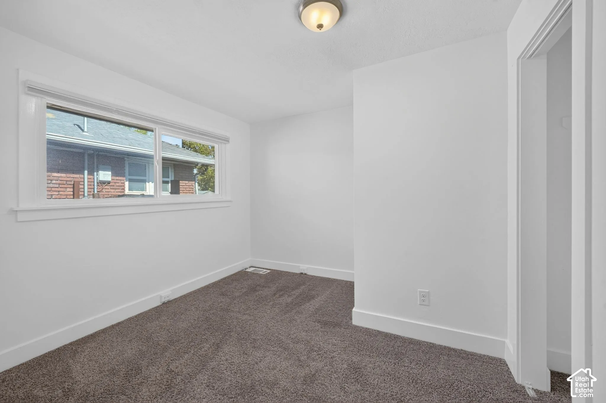 Primary bedroom with fresh paint
