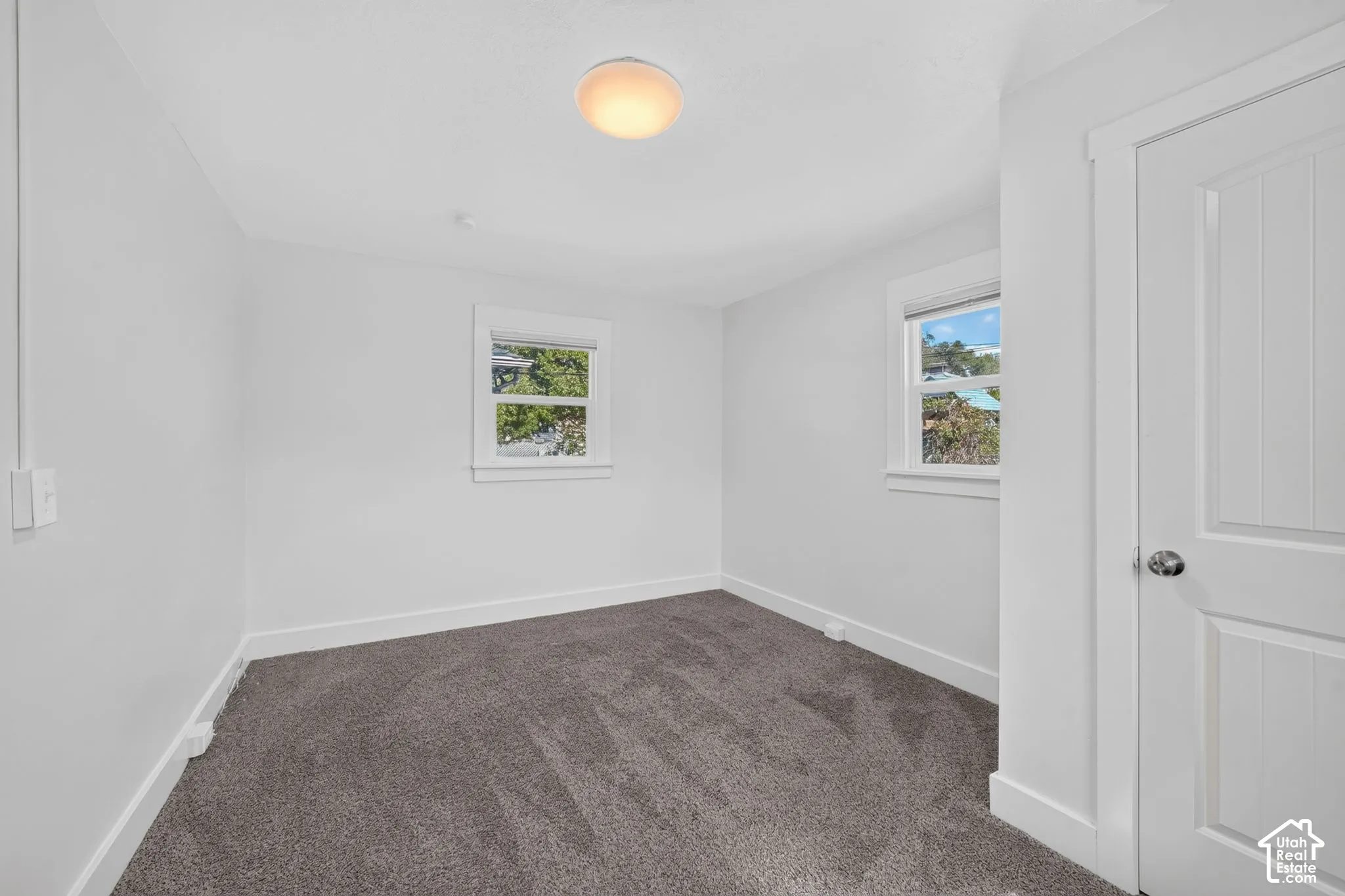 Primary bedroom with fresh paint