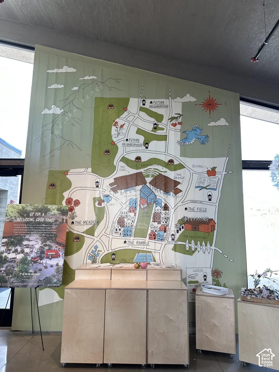 a map of the community and development.