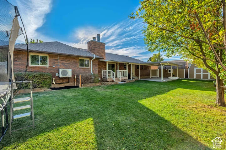 Spacious fenced backyard