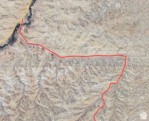 Survey Map. Outlining the boundary of the property with a red line