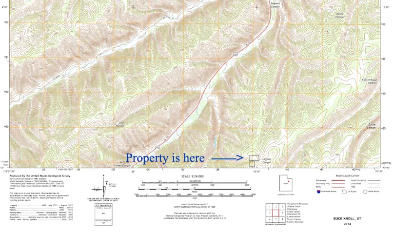 Topographic Map. Indicating the general location of the property and surrounding geographical features