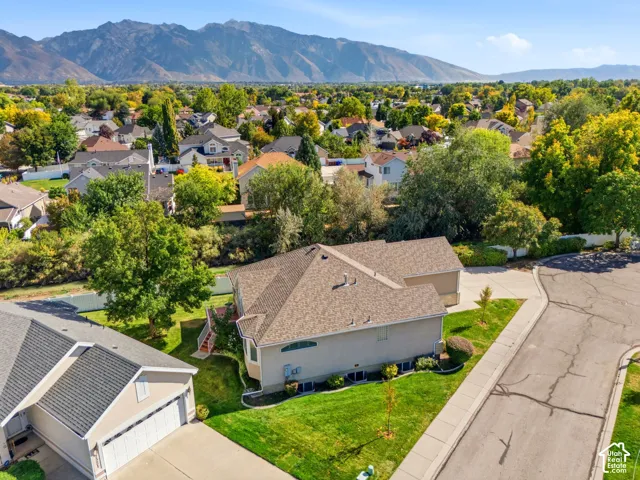 Aerial view with east mountain backrop