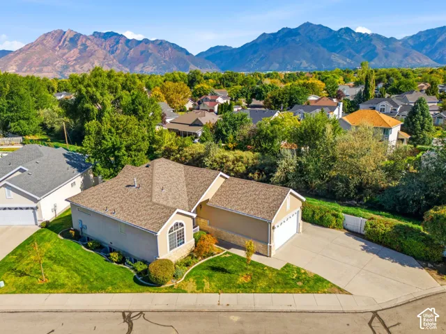 Aerial view with east mountain backrop