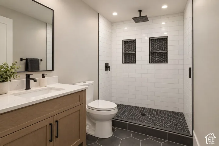 Digitally altered image: bathroom shown virtually finished. Seller will have the basement bathroom finished before closing.