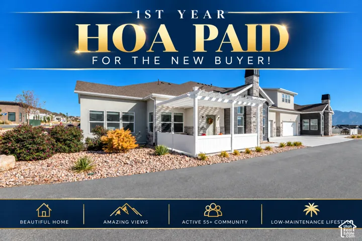 Real Estate Advertisement. Promotional material highlighting property features and a financial incentive