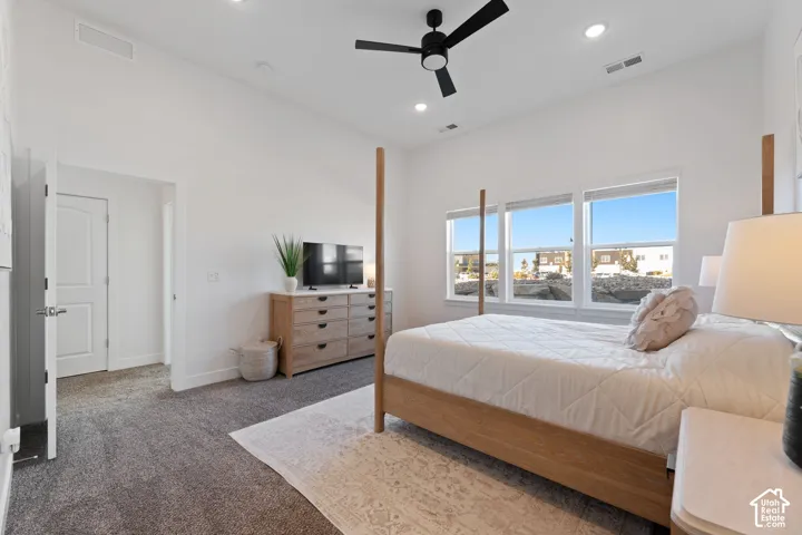 Master Bedroom with High Ceilings and Lots of Light
