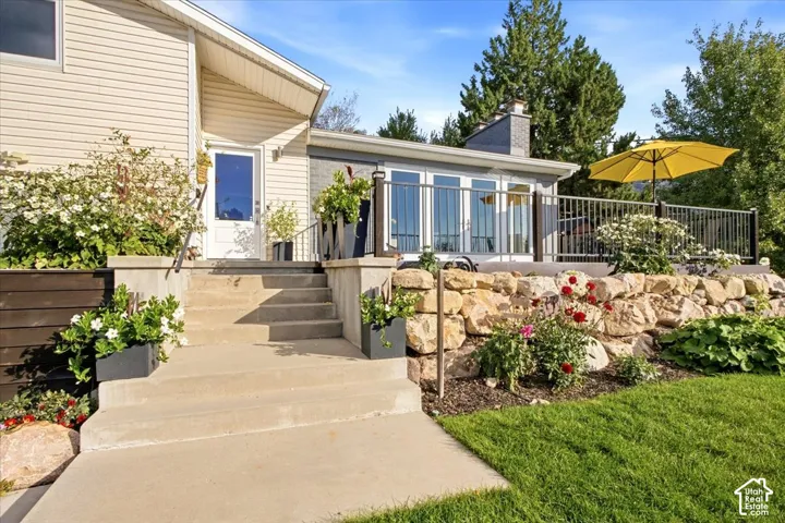 Concrete steps and walkway