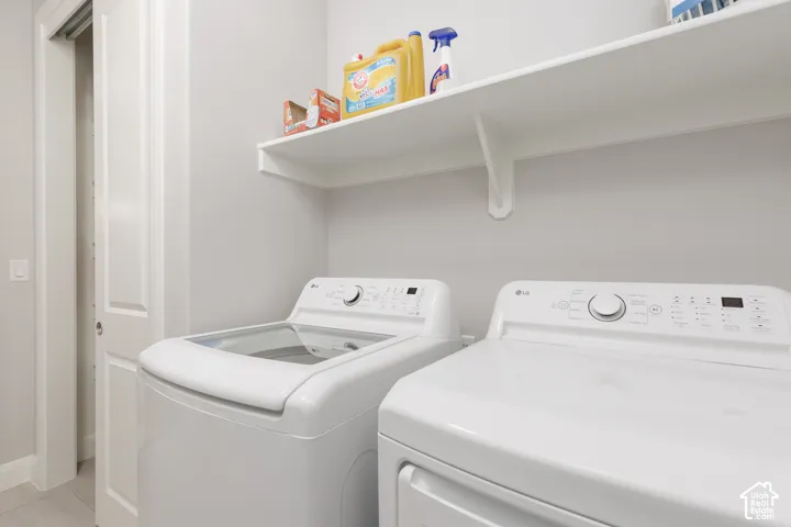 Built-in shelving for storage
