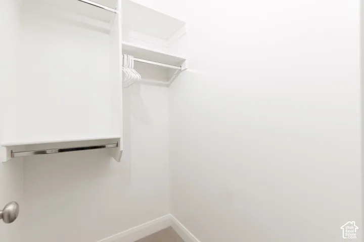 Built-in closet shelving and hanging rods