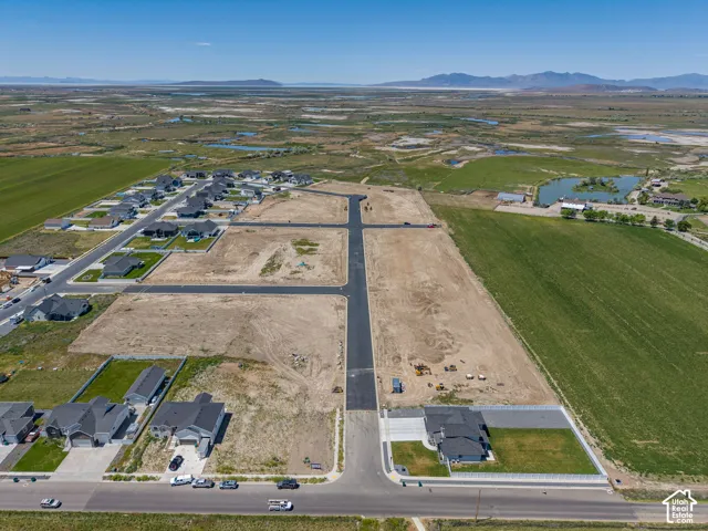 New construction development with existing residential homes