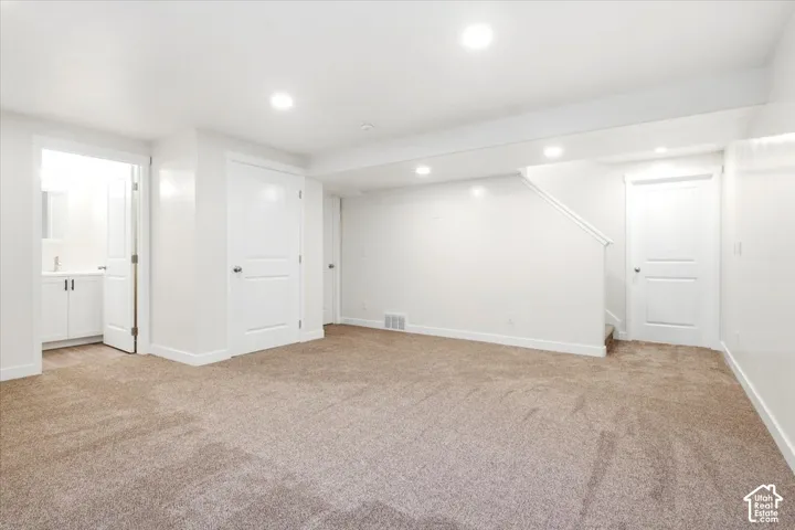 Newly finished basement. Could be used as a bedroom or additional family room.