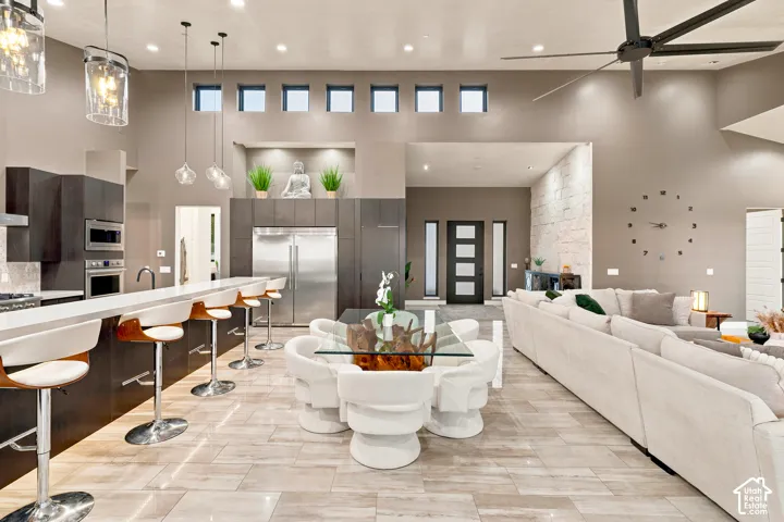 Vaulted ceilings with clerestory windows
