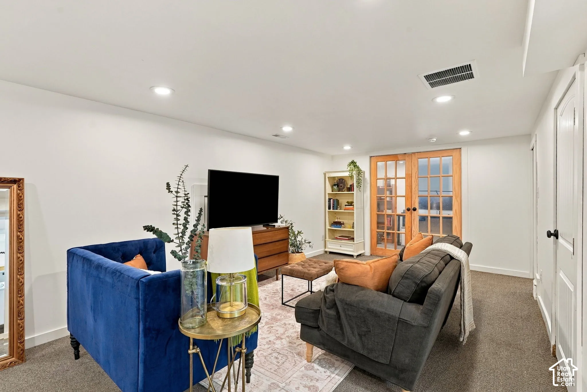 Living room with separate den