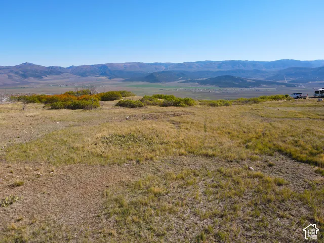 Expansive open land with varied natural vegetation and distant mountain ranges