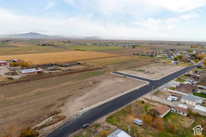 New construction lots with paved streets and curbs