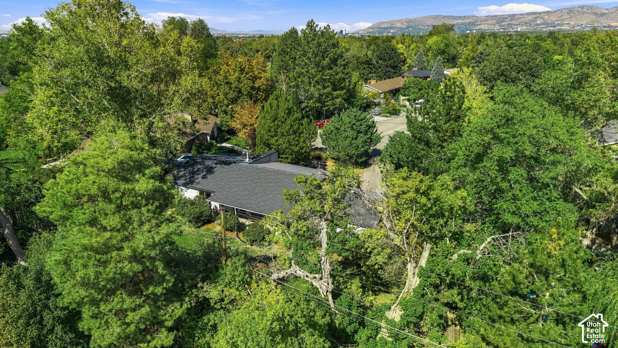 A drone view of the lot