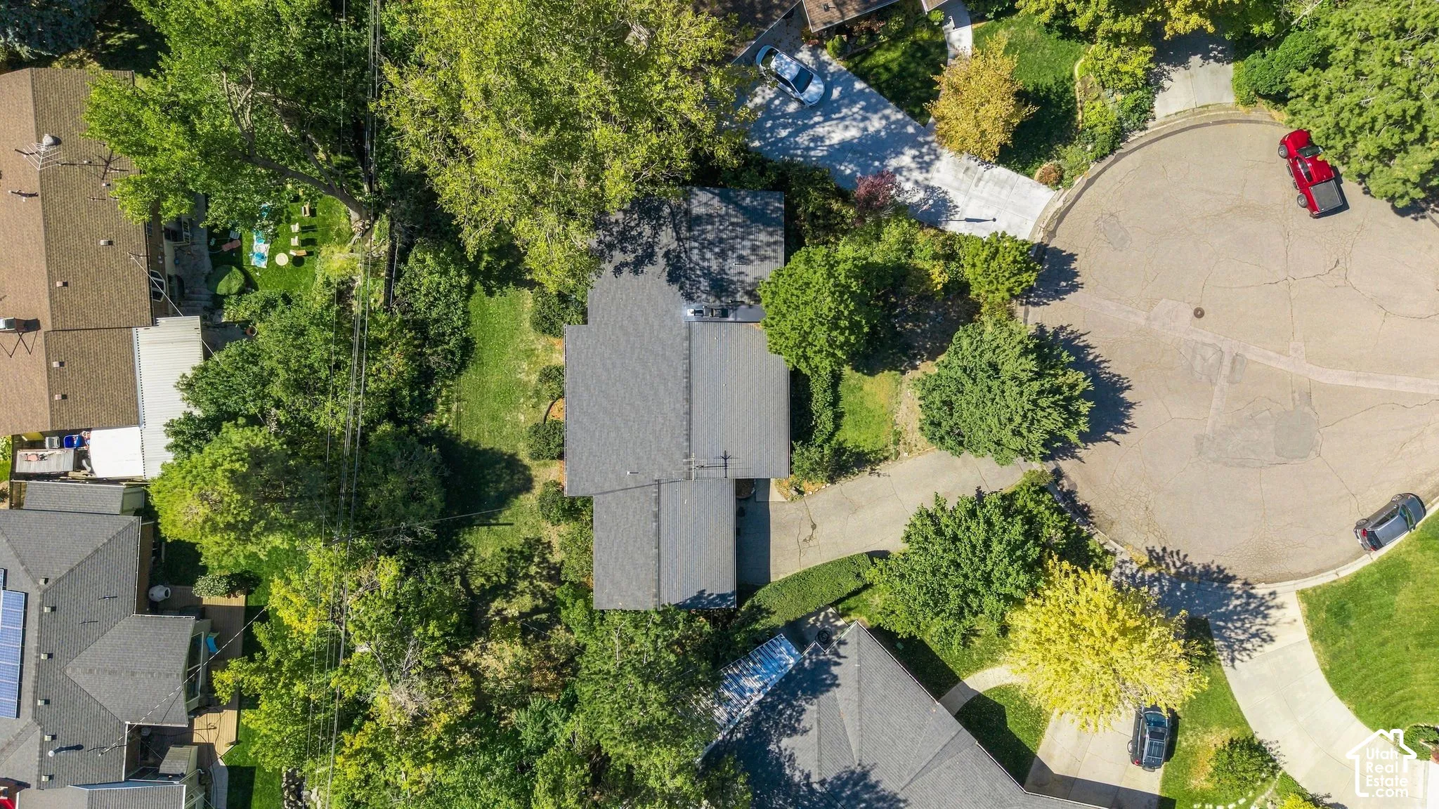 A drone view of the lot from above