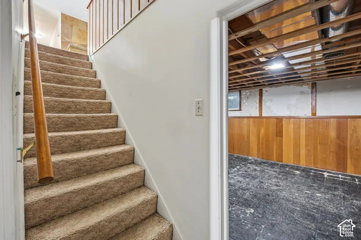 Stairs down to the basement