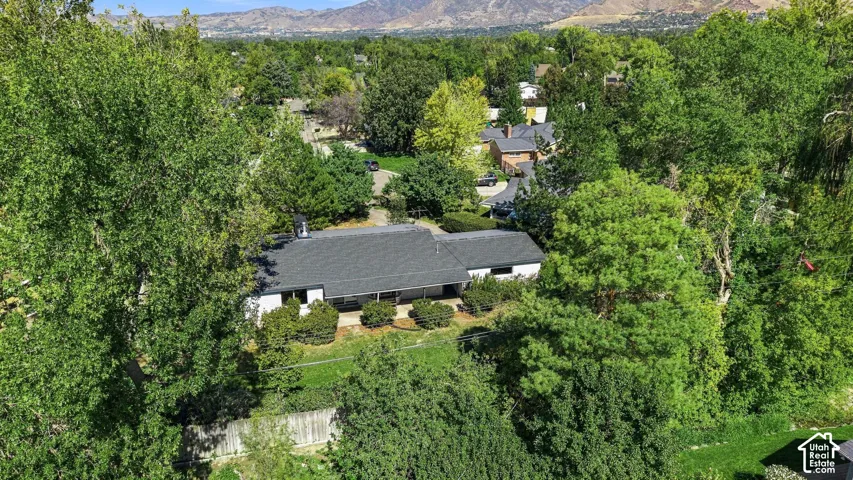 A drone view of the lot